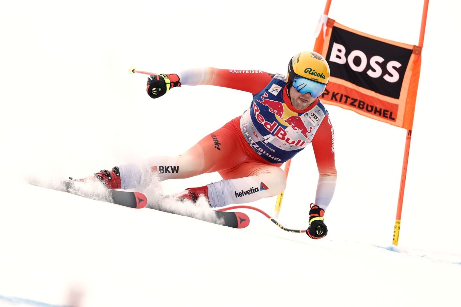 Schaffte es nach einer Krebserkrankung nochmal zurück in den Weltcup: Niels Hintermann aus der Schweiz. (Archivbild)
